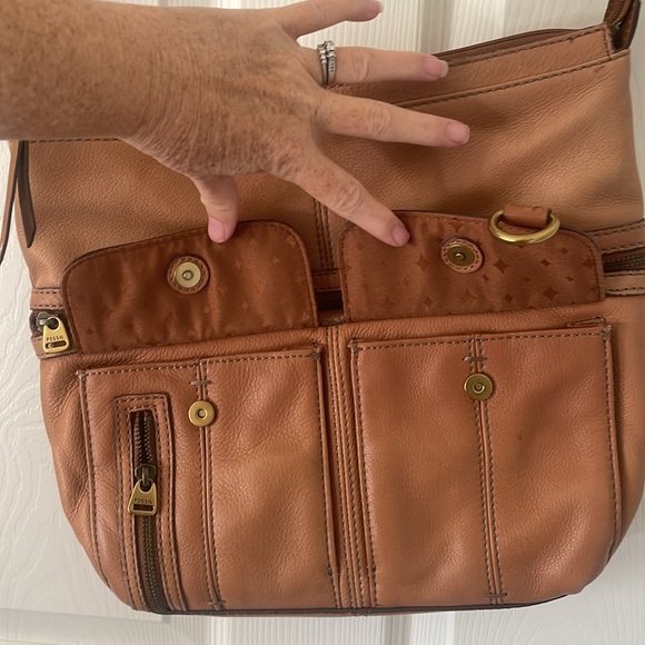 Fossil Morgan leather saddle compartment bag - Picture 4 of 7